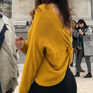 Mustard Knot Sweater